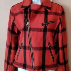 Rugby Ralph Lauren Red and Black Plaid Bomber Jacket